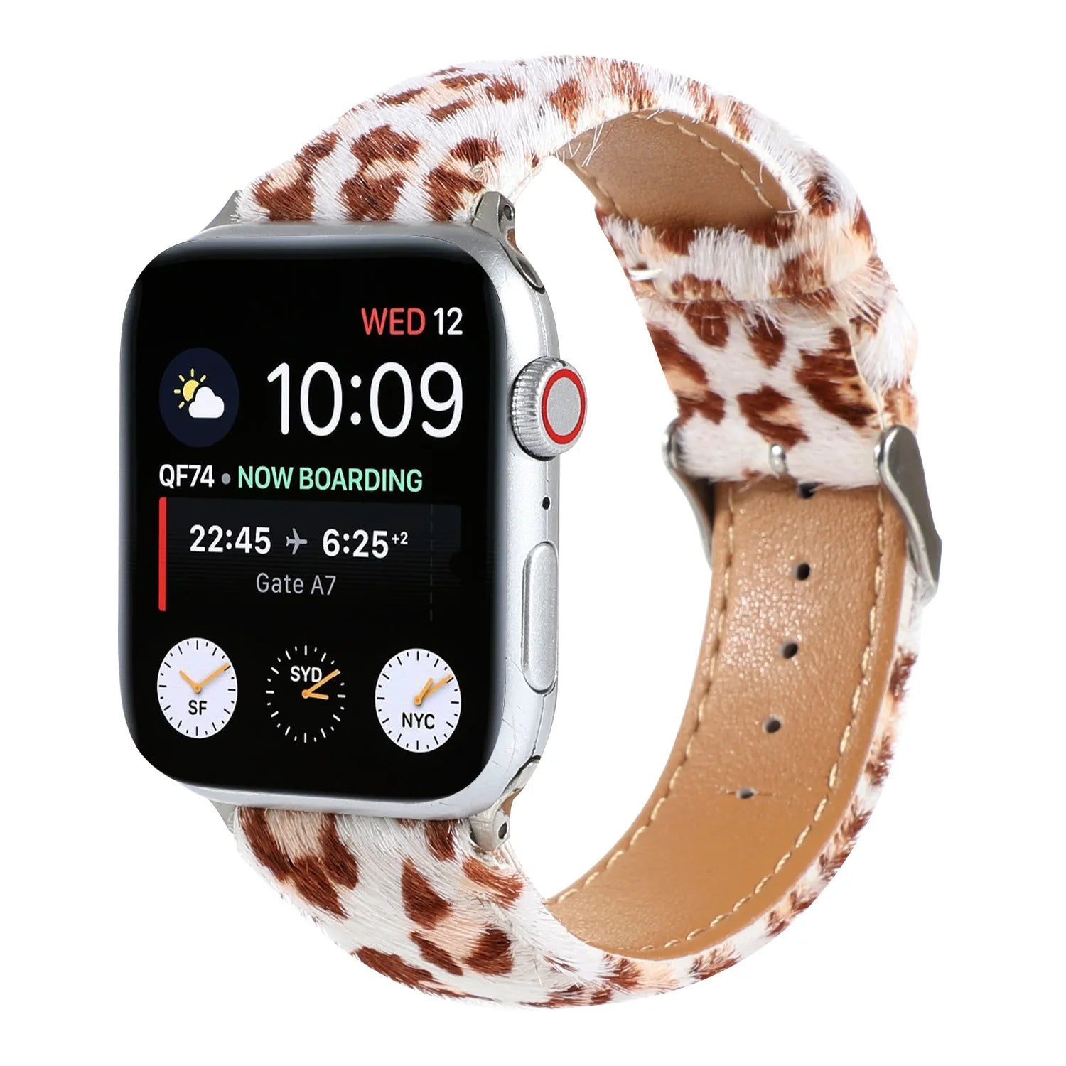 Leopard Horse Hair Leather band For Apple Watch band 40mm 41mm 42mm 44mm 45mm 49mm Apple Watch band Series 4 5 6 7 8 9 SE Ultra