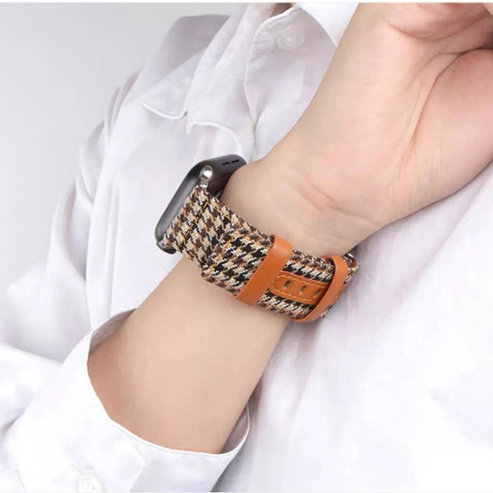 Corre Leather Loop For Apple Watch band Series Ultra 11 10 9 8 7 6 5 4 3 2 1 SE 38mm 40mm 41mm 42mm 44mm 45mm 46mm 49mm band