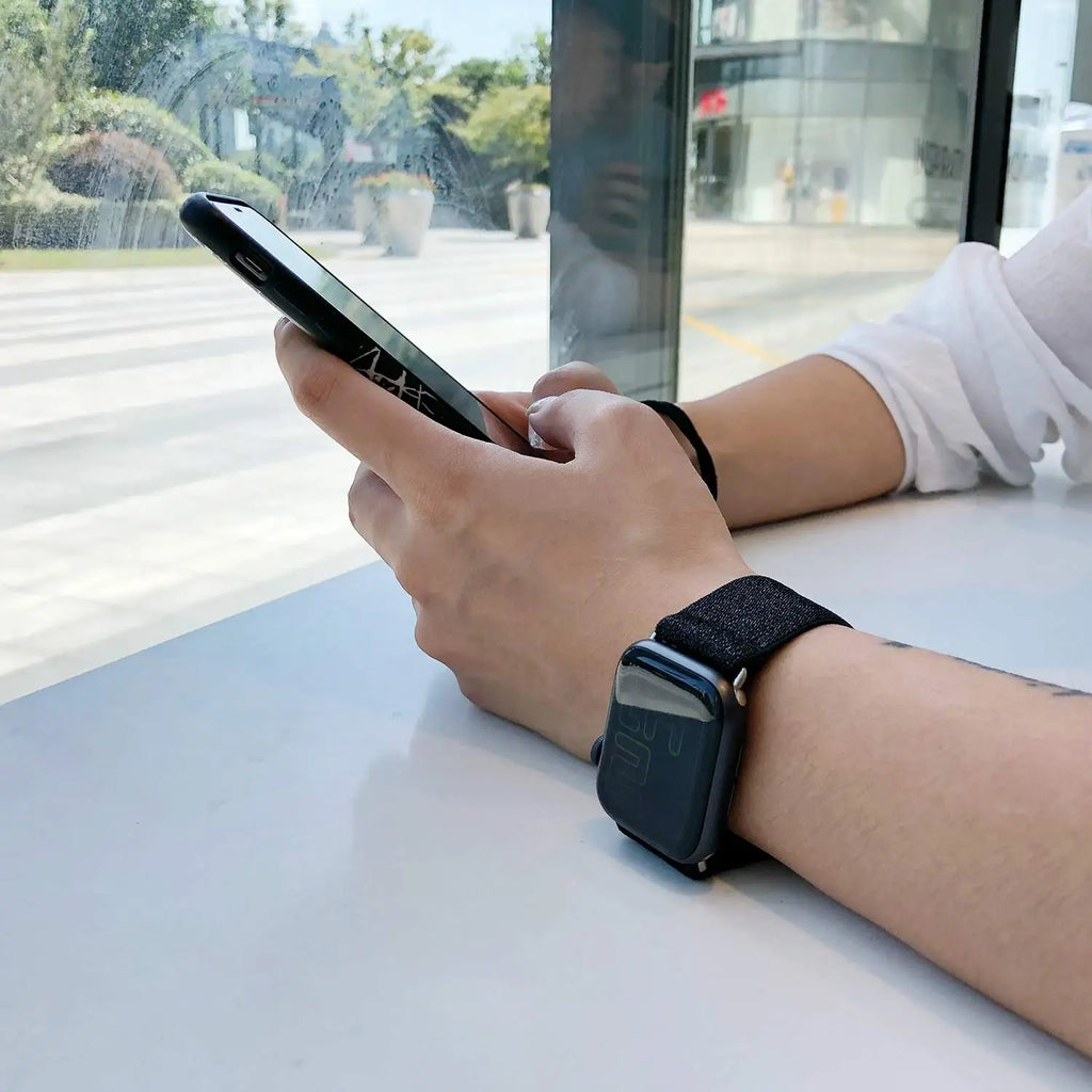 Scrunchie band for Apple Watch band 40mm 44mm 42mm 45mm 41mm 49mm Elastic solo loop band Apple Watch Series 3 SE 6 7 8 9 Ultra 2