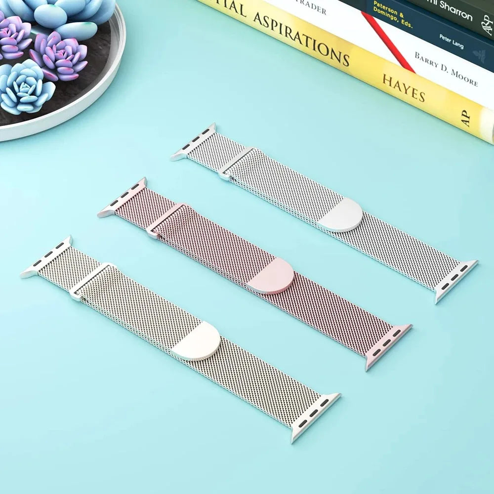 Milaness Magnetic band for Apple Watch Ultra band 49mm 46mm 45mm 44mm 41mm 40mm metal band for Apple Watch 11 10 9 8 7 6 5 4 SE