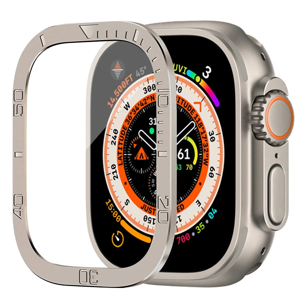Tempered Glass For Apple Watch band Ultra 49mm Screen Protector Anti Scratch HD Full Film metal Bumper Apple Watch Ultra 49mm band