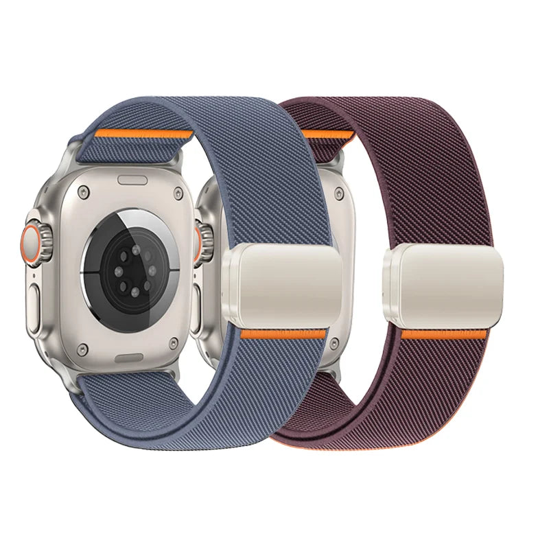 3PCS Magnetic band For Apple Watch Ultra 2 band 49mm 46mm 45mm 42mm Elastic nylon Loop band Apple Watch Series 10 9 8 7 SE 44mm