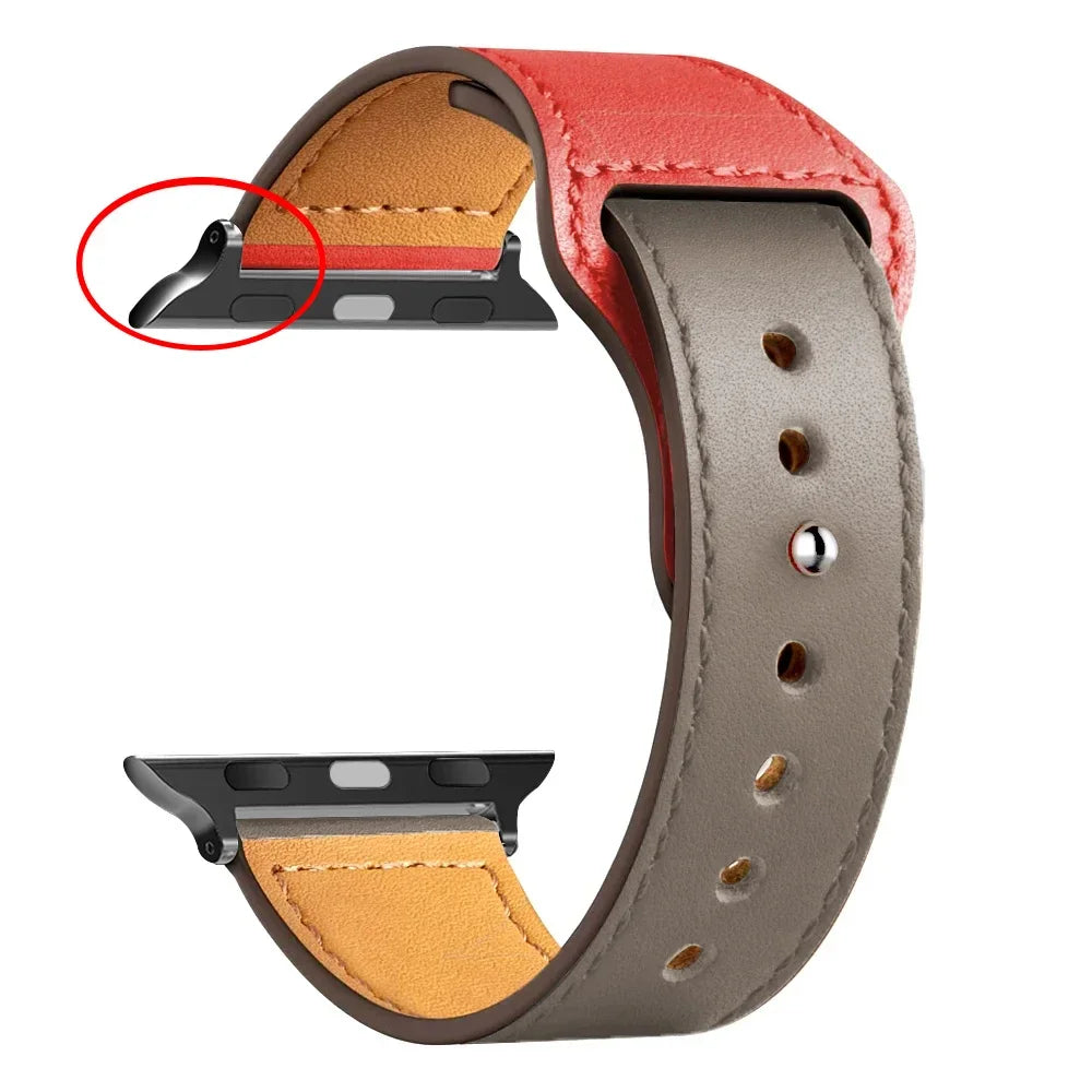 Leather band For Apple Watch band Ultra 49mm 46mm 44mm 40mm 38mm 42mm sport band Apple Watch Series 10 9 8 7 3 5 6 SE 41mm 45mm