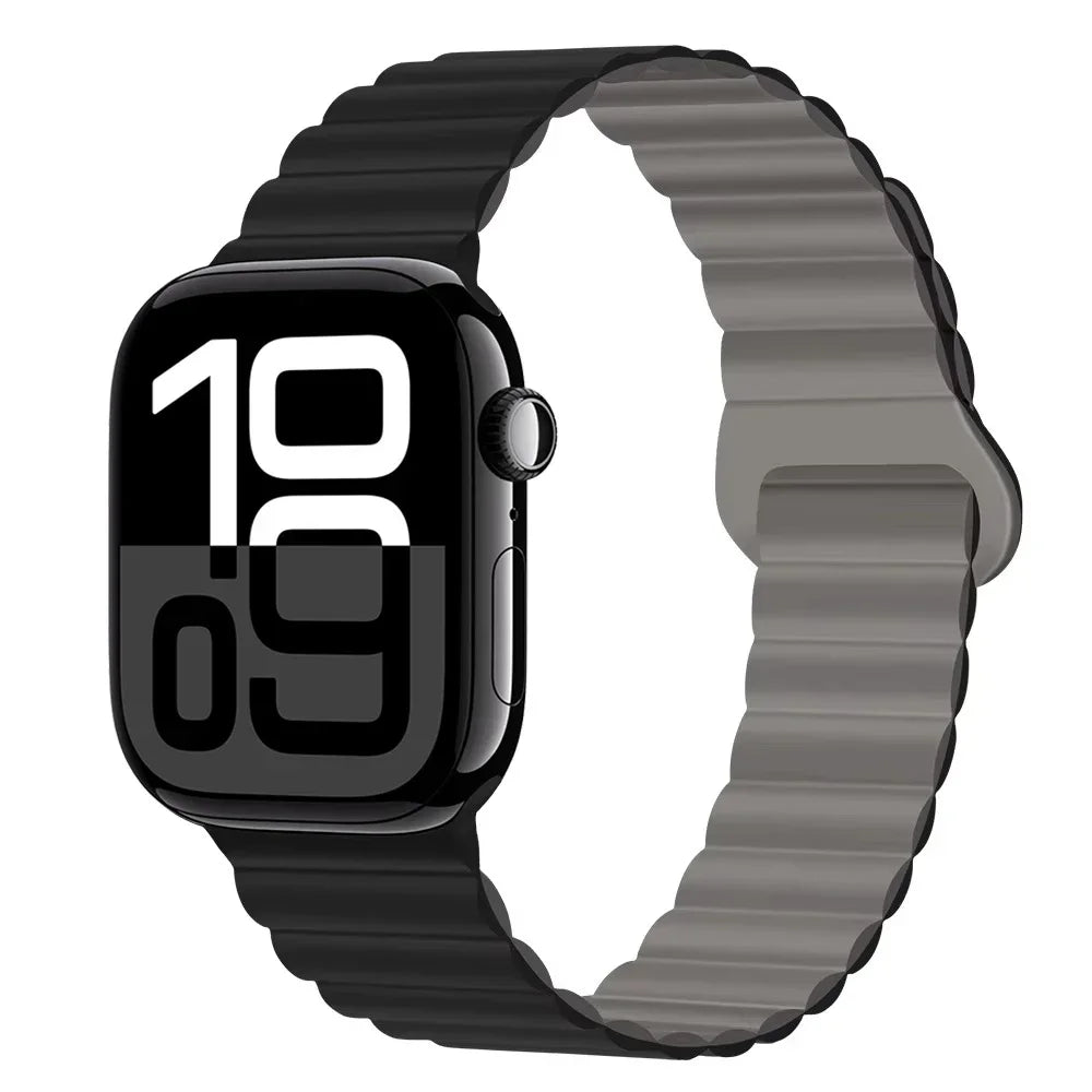 Silicone band for Apple Watch Ultra 3 2 1 49mm 11 10 42mm 46mm Magnetic band for Series 9 8 7 6 5 4 SE3 41mm 45mm 44mm 40mm