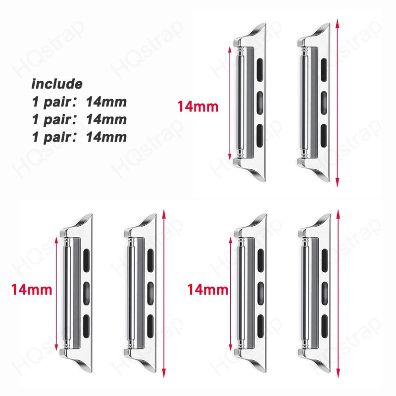 6 pces Connector for Apple Watch Ultra 2 49mm 44mm 45mm 42mm Stainless Steel Adapter for Apple Watch 9 8 7 6 5 4 SE 40mm 41mm 38mm