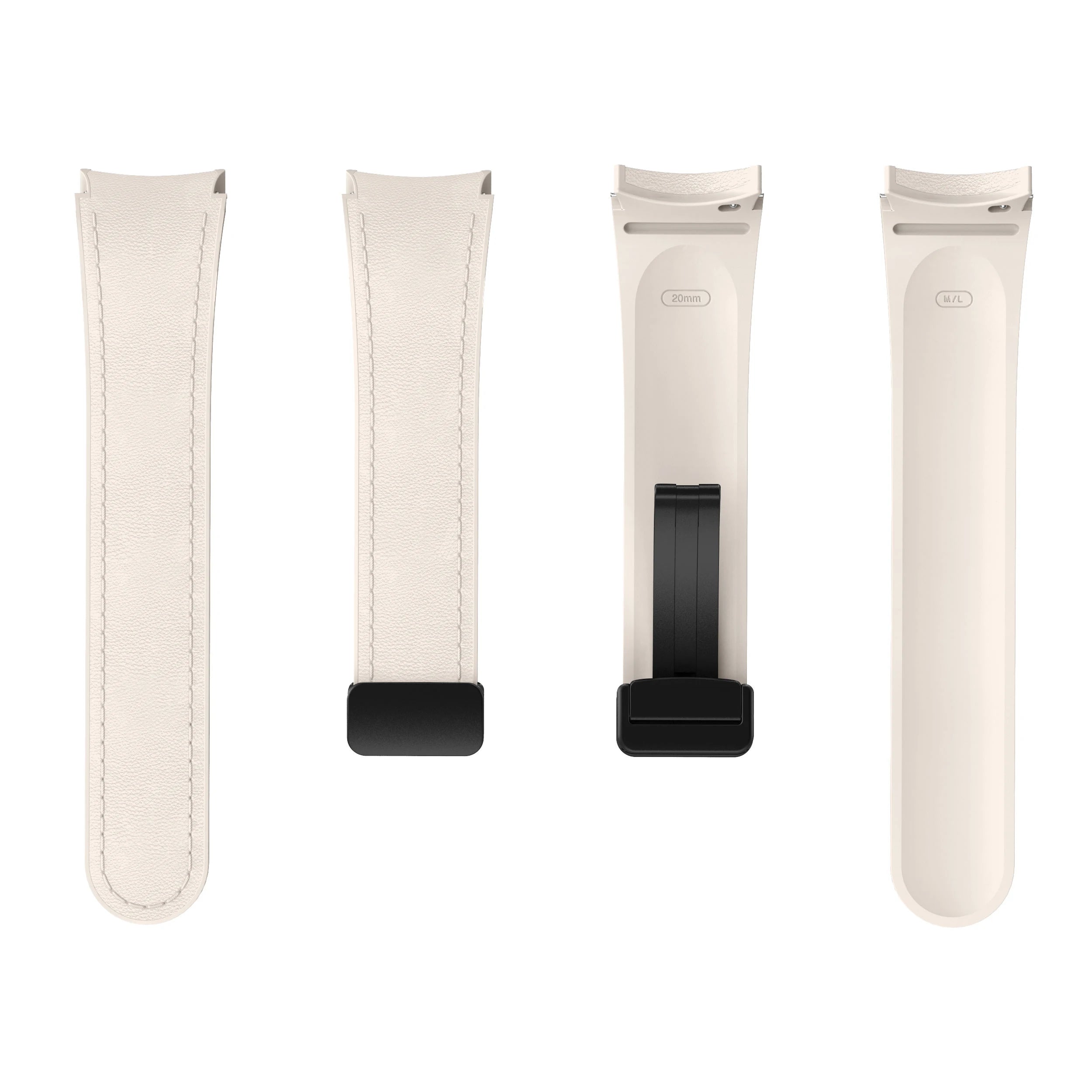 Genuine Leather+silicone Strap for Samsung Galaxy Watch 6 5 7 44mm 40mm 20 Bracelet Galaxy Watch 6 4 Classic 47mm 46mm 43mm 42mm