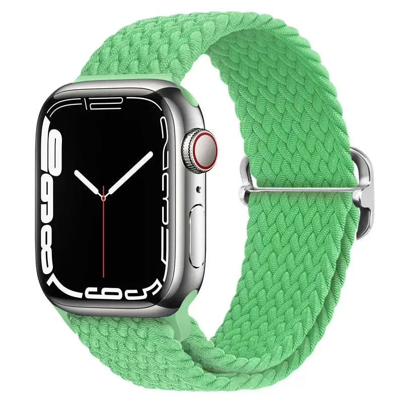 Braided Nylon band for Apple Watch band Ultra 2 49mm Series 10 46mm 42mm 44mm 40mm 41mm Adjustable band Apple Watch 9 8 7 6 SE 5 4