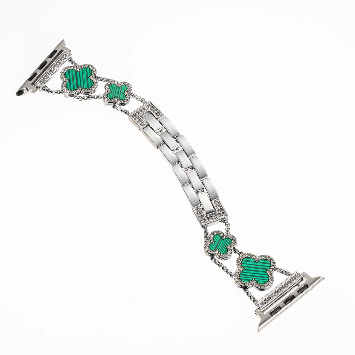 Diamond Four leaf Clover metal band for Apple Watch Ultra 2 49mm 46mm 44mm 42mm 41mm 40mm 38mm band for Apple Watch Series 10 9 8 7 SE 6 ban