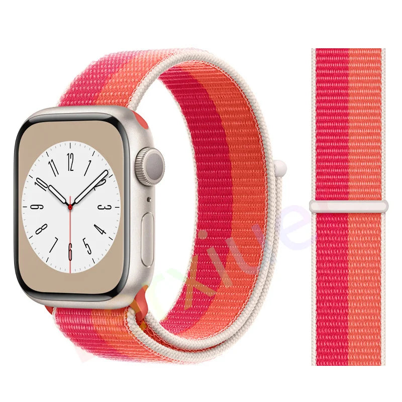 Nylon Loop band for Apple Watch band 46mm 44mm 40mm 42mm 45mm 41mm 49mm 44mm band Apple Watch Series Ultra 2 11 10 9 SE 7 6 5 4