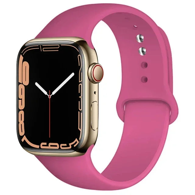 Silicone band For Apple Watch band 46mm 44mm 45mm 40mm 41mm 42mm 38mm 49mm sport band Apple Watch Series 11 10 9 8 7 6 5 SE Ultra3