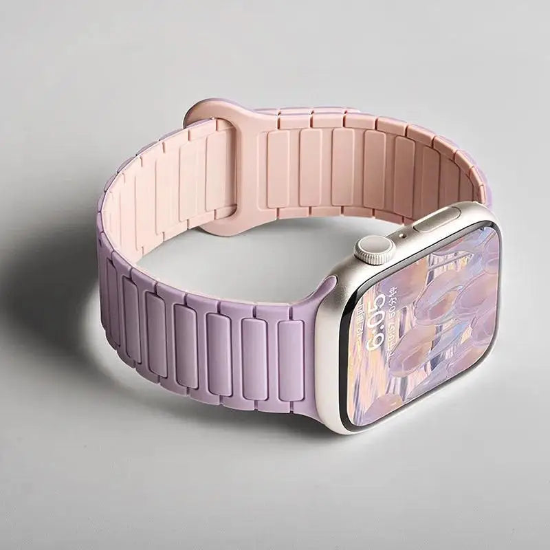 Silicone band Magnetic band for Apple Watch 46mm 42mm 49mm 45mm 41mm 44mm 40mm for Apple Watch Ultra 3 Series 11 10 9 8 7 6 SE 3 5 4