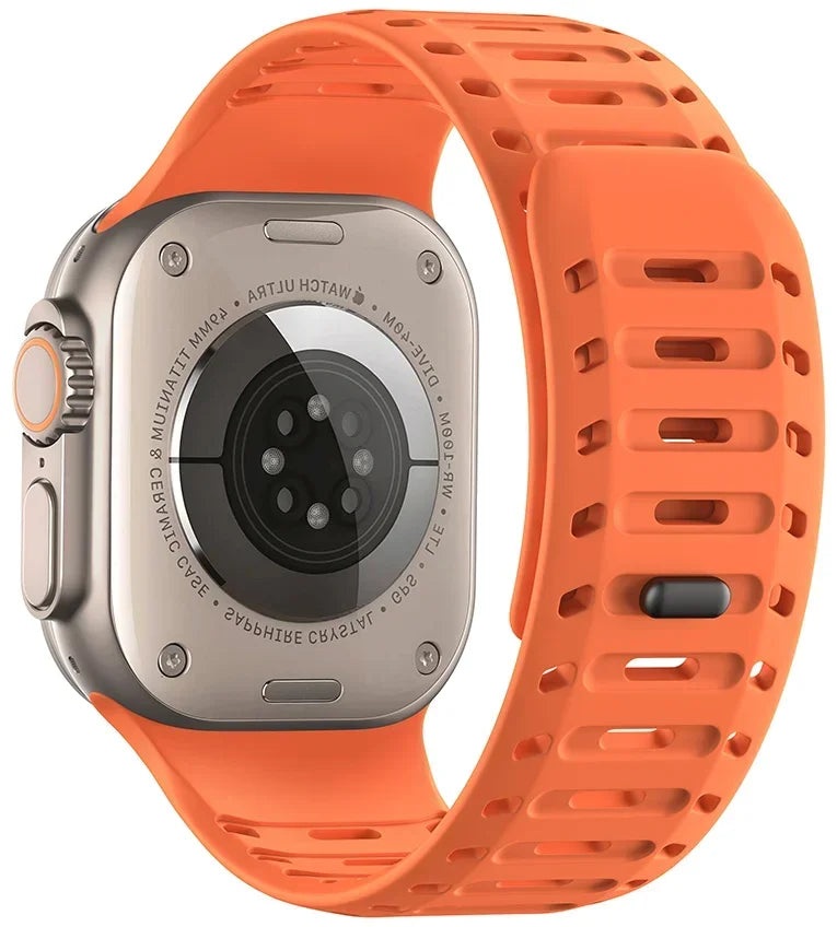 Magnetic Silicone band for Apple Watch Ultra 3 2 1 49mm Series 11 10 46mm Sport watch band Apple Watch 9 8 7 6 5 SE 3 45mm 44mm Band