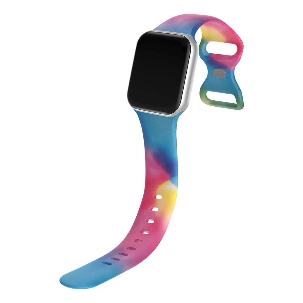 Patterned Silicone band For Apple Watch band Ultra 49mm 45mm 44mm 41mm 40mm For Apple Watch Series 9 8 7 6 5 4 3 2 1 SE Watch bands