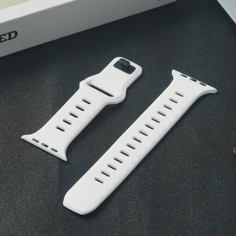 Sport band For Apple Watch Ultra 9 8 7 6 SE 5 Soft Silicone Lightweight band For Apple Watch 38mm 40mm 42mm 44mm 45mm 49mm