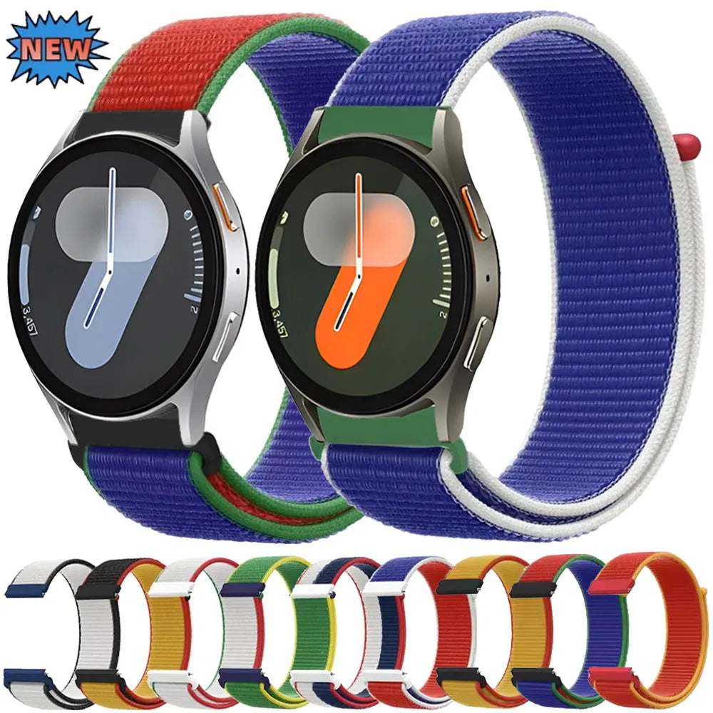 20mm 22mm Nylon Strap for Samsung Galaxy Watch 7/6/5/4 Huawei Watch 5/GT5/4/3 Pro 46mm Breathable Band for Garmin 970 965 955 55