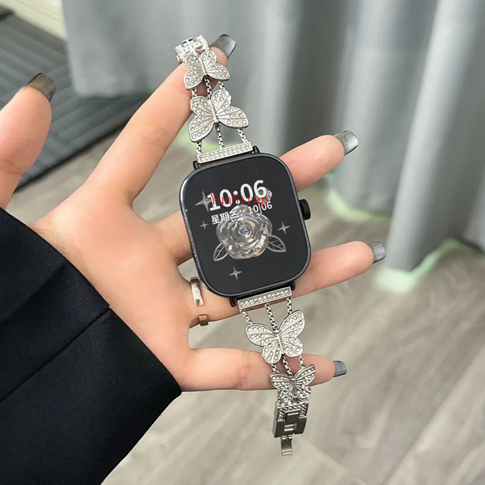 20/22mm Butterfly Style Strap For Huawei Watch 4 GT 2 2e 3 4 5 5Pro Bracelet For Samsung Galaxy Watch 4 5 6 7 classic/active