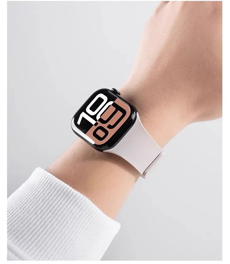 Soft Magnetic band for Apple Watch band Ultra 2 40mm 44mm 46mm 45mm 49mm 42mm 41mm Silicone correa band Apple Watch 10 SE 9 8 7 6