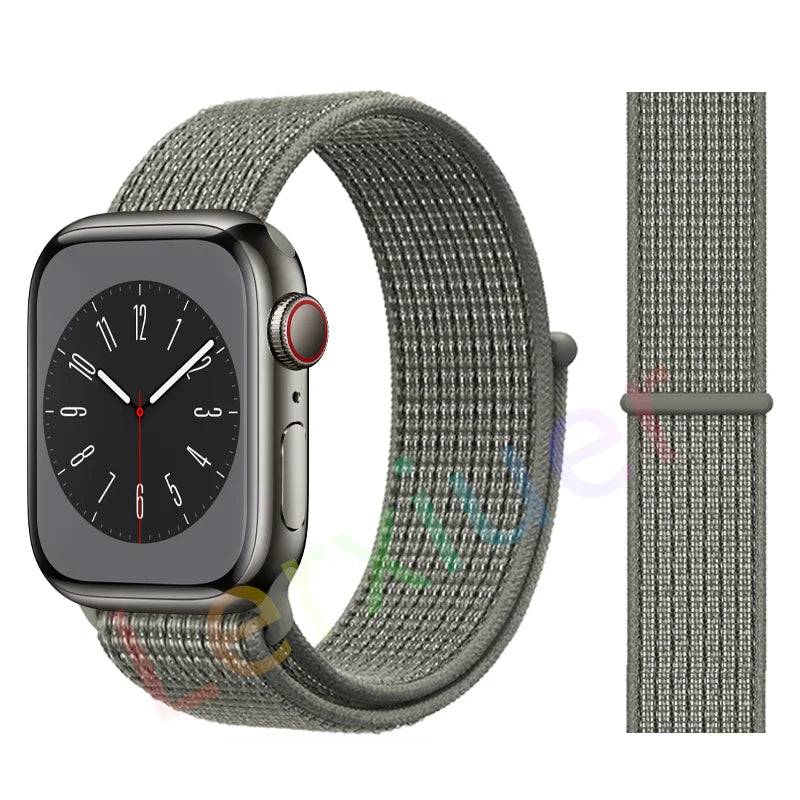Nylon Loop band for Apple Watch band 46mm 44mm 40mm 42mm 45mm 41mm 49mm 44mm band Apple Watch Series Ultra 2 11 10 9 SE 7 6 5 4