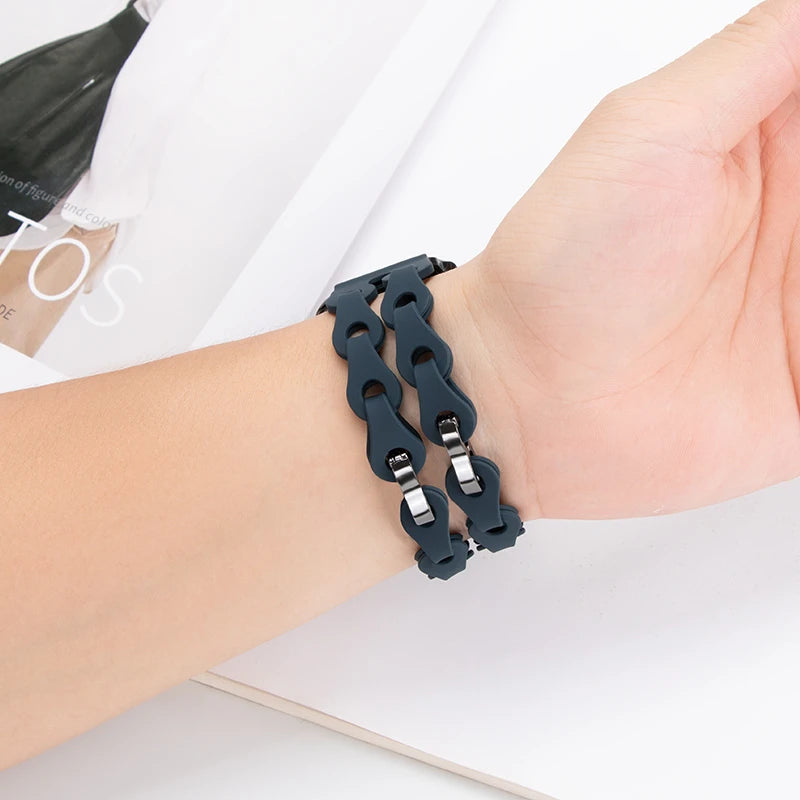 Silicone Band for Samsung Galaxy Watch 8 40mm 44mm Sports Strap Correa Wristband Breathable Bracelet For Galaxy 8 Classic 46mm