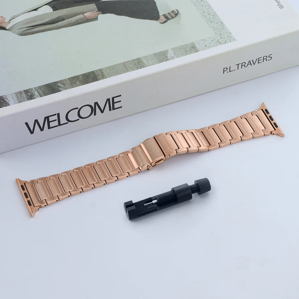 Metal band For Apple Watch 10 46mm Ultra 1 2 49mm band Stainless Steel Correa For Apple Watch 9 8 44mm 45mm SE 3 2 1 42mm band