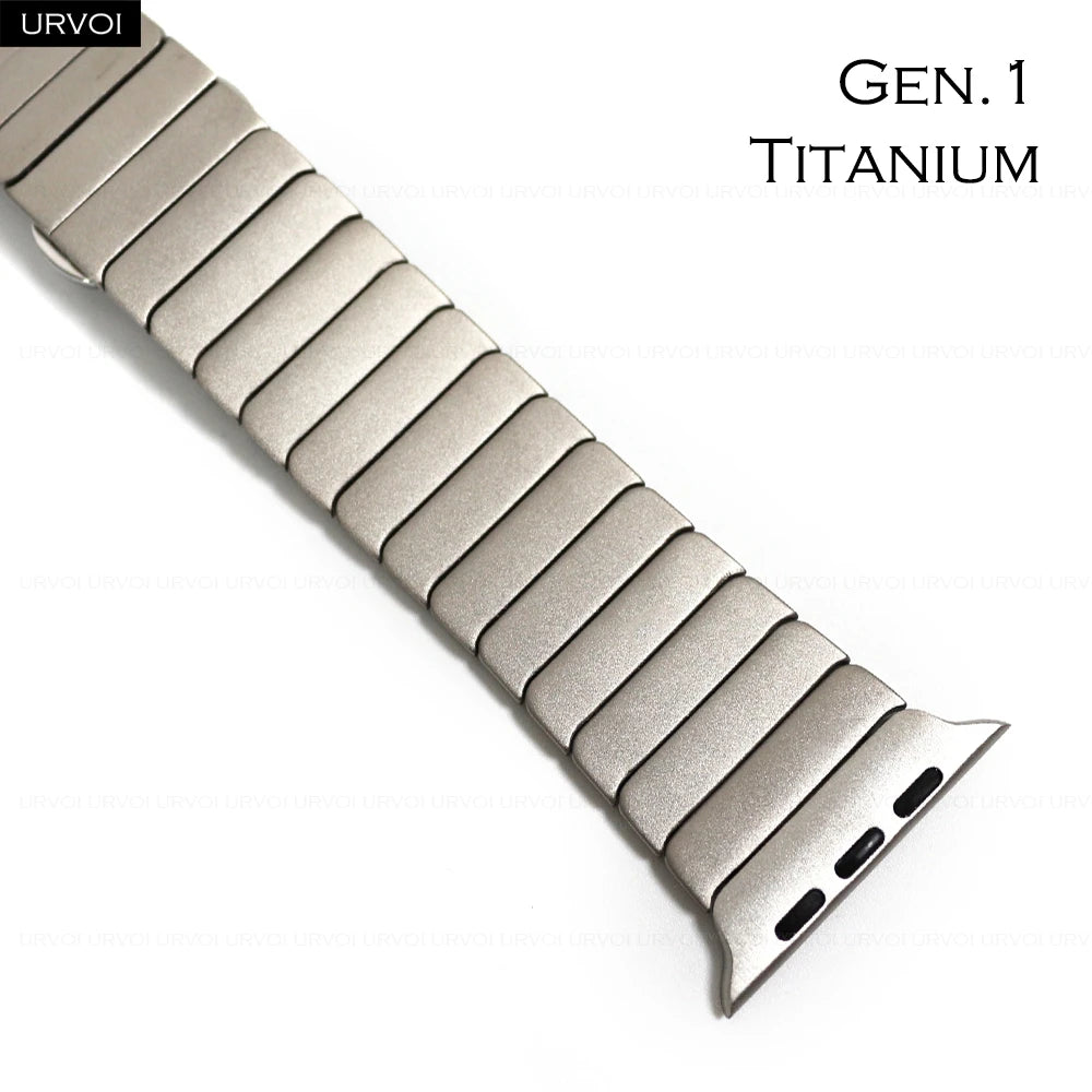 URVOI band for Apple Watch Ultra 3 2 Link band gen.1 3 stainless steel band butterfly clasp wristband for Apple Watch 45mm 46mm 49mm