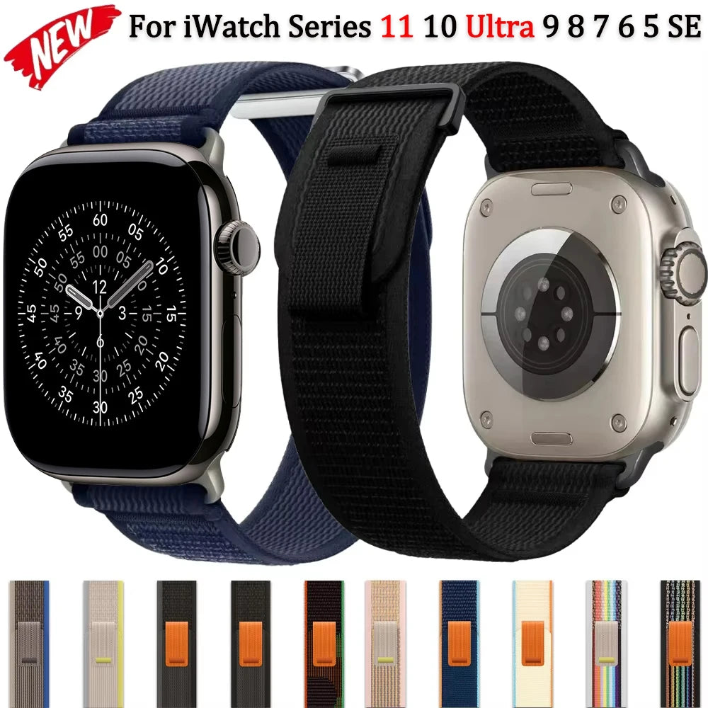 Trail Loop band for Apple Watch band Ultra 49mm 11 10 46mm 42mm 9 8 7 45mm 41mm Nylon Wristband Apple Watch Series 6 5 4 SE3 44mm 40mm