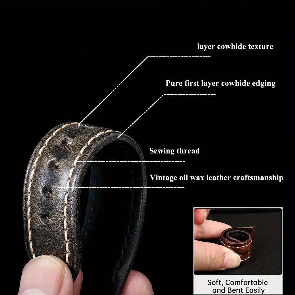 Vintage Cow Leather Watch band for Apple Watch band 46mm 42mm 49mm 45mm 44mm Ultra 3 2 Leather band for Apple Watch Series 11 10 9