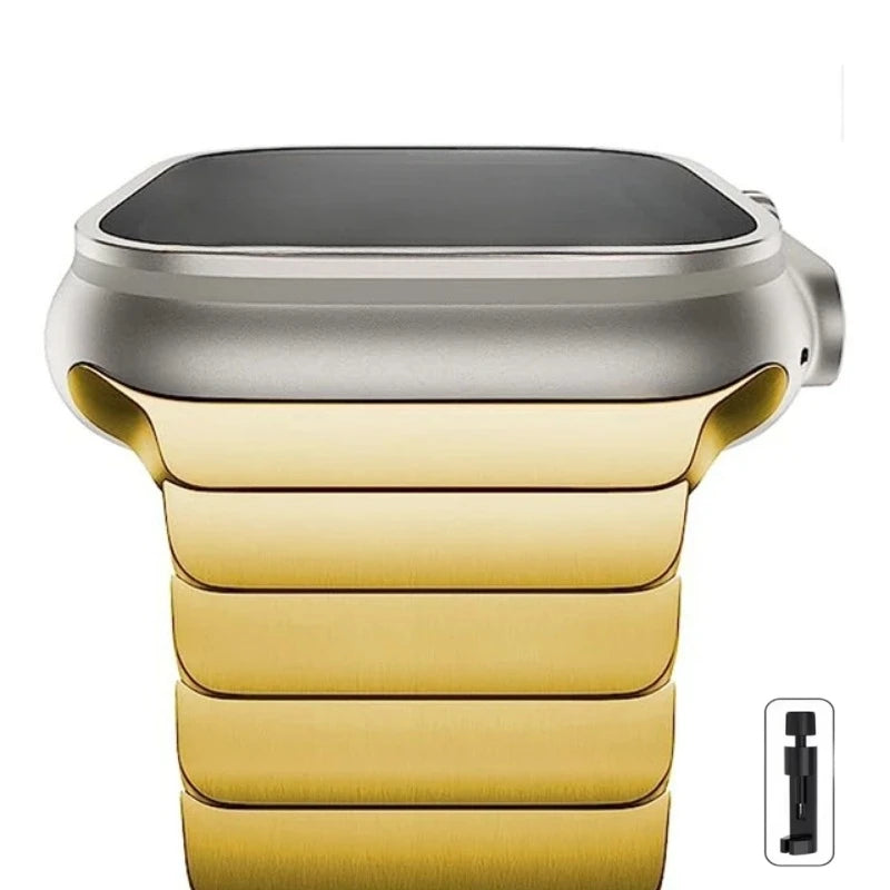 Luxury Stainless Steel band For Apple Watch Series 10 9 46mm 45mm 38mm 42mm 44mm 40mm Link band Apple Watch Ultra 2 49mm metal Band.