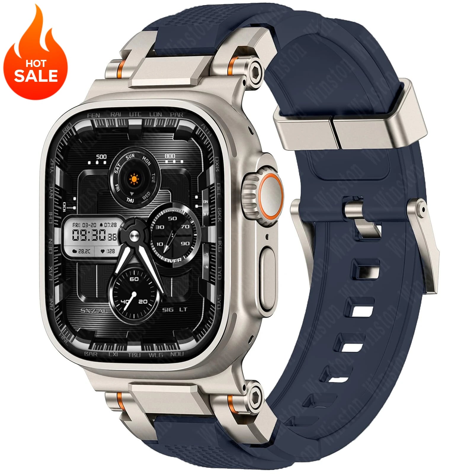 Men's Sport TPU band for Apple Watch band Ultra 2 49mm 46mm 45mm 44mm 42mm Silicone band for Apple Watch Series 10 9 8 7 6 5 4