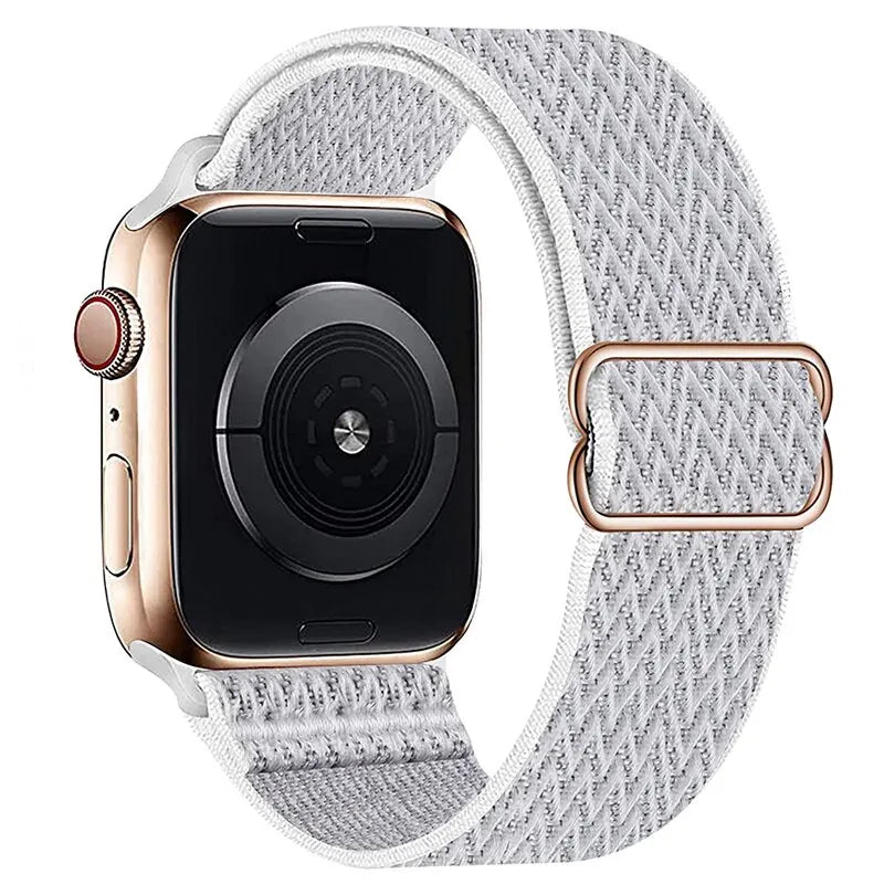 Elastic band for Apple Watch Series 10 9 8 7 6 5 4 SE Ultra 2 49mm 46mm 42mm 41mm 45mm 40mm 44mm Nylon loop band Apple Watch Band