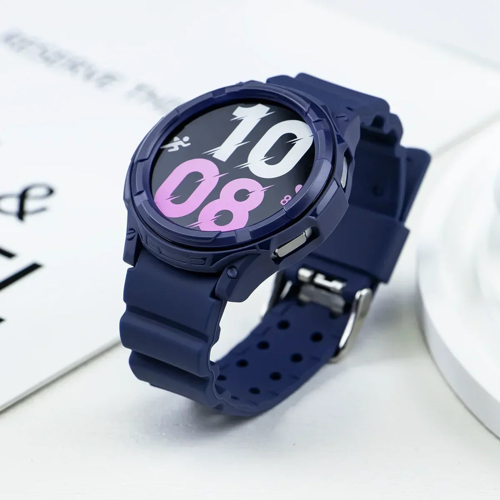 Silicone Strap+Case for Samsung Galaxy Watch 6 Classic 43mm 47mm Sport Loop Band Screen Protective Cover for SAMSUNG 6Classic