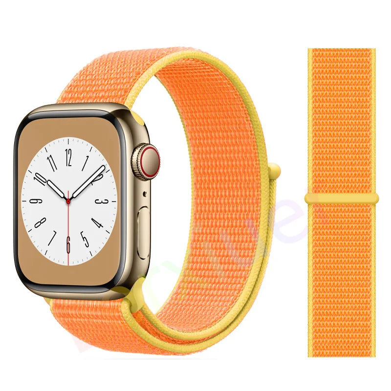 Nylon Loop band for Apple Watch band 46mm 44mm 40mm 42mm 45mm 41mm 49mm 44mm band Apple Watch Series Ultra 2 11 10 9 SE 7 6 5 4