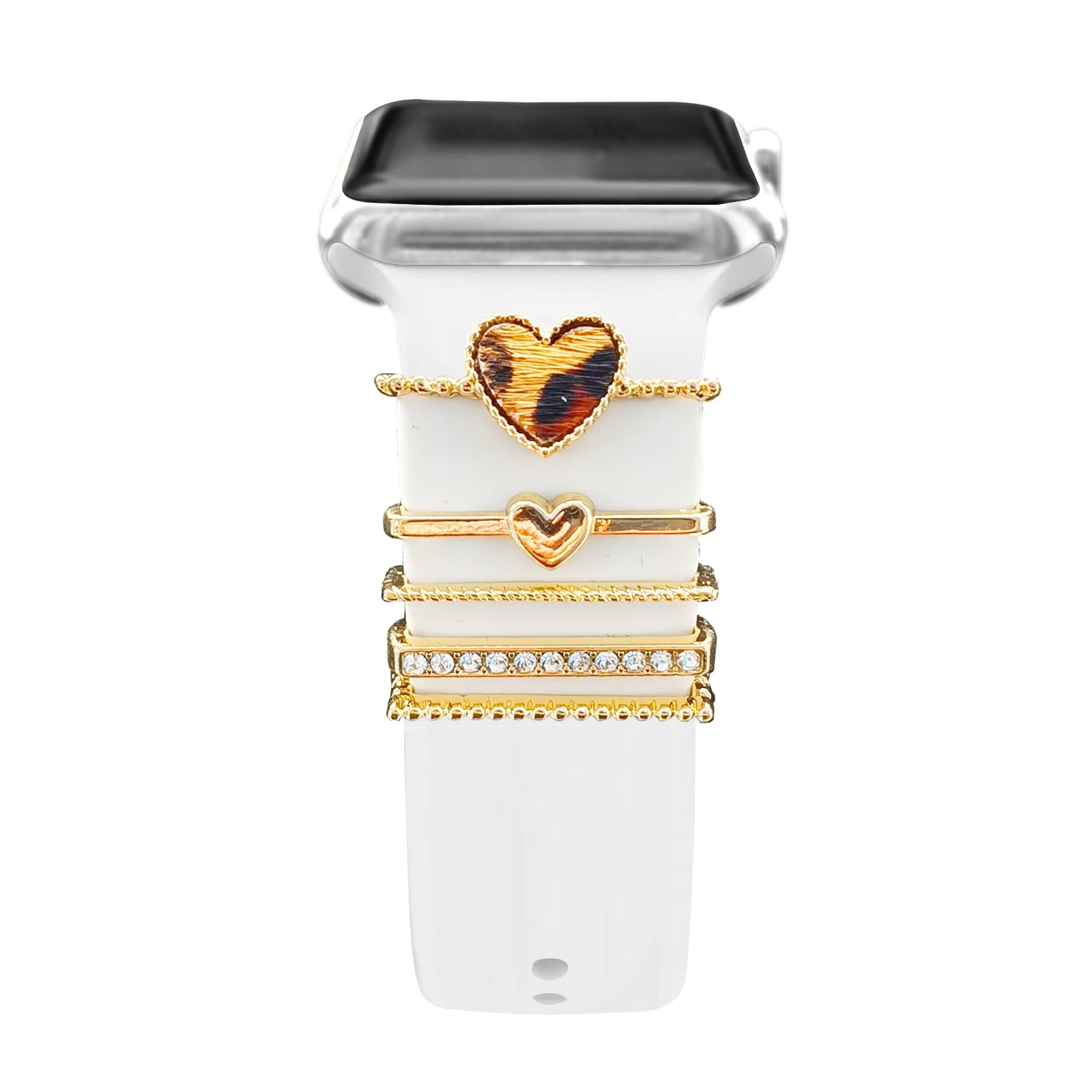 Decoration For Apple Watch band Series 8 7 6 5 4 SE 9 Accessories Diamond Jewelry Charms for Samsung Huawei watch fit 3 band