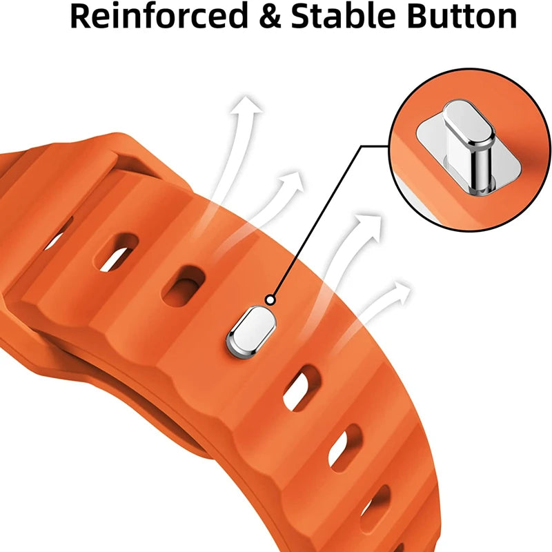 Silicone band For Apple Watch Ultra band 44mm 49mm 45mm 42mm 40mm 41mm 38mm sport correa band Apple Watch Series 7 6 3 4 5 SE 8