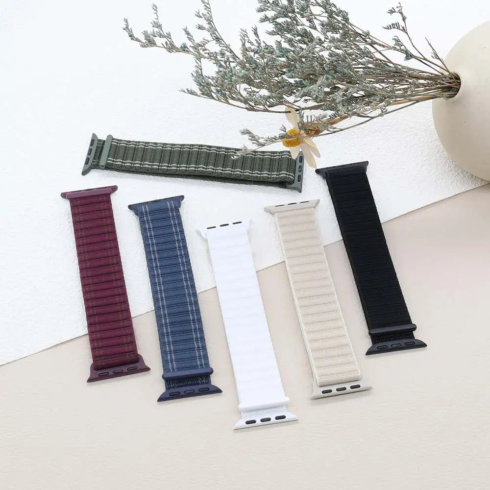 Fabric band for Apple Watch Ultra band 49mm 45mm 46mm 44mm 42mm 41mm 40mm Nylon Loop band Apple Watch Series 10 9 8 7 6 5 4 SE