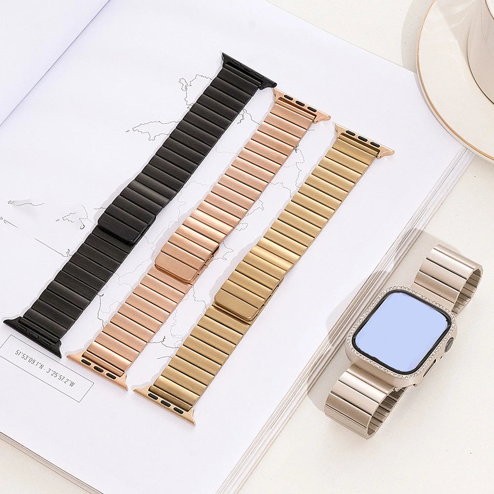 Stainless steel band for Apple Watch band 49mm 45mm 41mm 44mm 40mm 42mm 38mm metal bands Apple Watch Ultra 11 10 9 4 5 SE 6 7 8