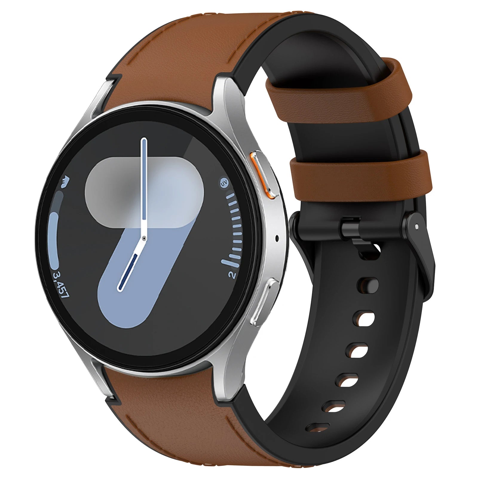 No Gaps Leather Strap for Samsung Galaxy Watch 7 6 5 4 40mm 44mm 6 4Classic 43mm 47mm Silicone Band for Galaxy Watch 5Pro 45mm