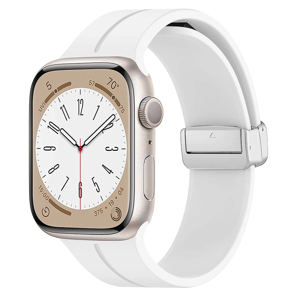 For Apple Watch band 45mm 41mm 49mm 44mm 42mm 46mm Magnetic Silicone band correa Apple Watch Series 10 9 8 7 SE 6 5 4 Ultra band