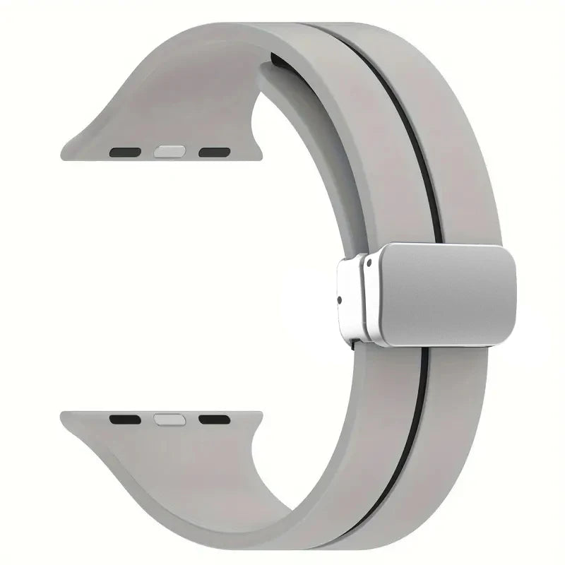 Magnetic band Apple Watch band 45mm 44mm 46mm 42mm 49mm 40mm 41mm Silicone correa band Apple Watch Series 10 9 8 7 6 5 SE Ultra 2