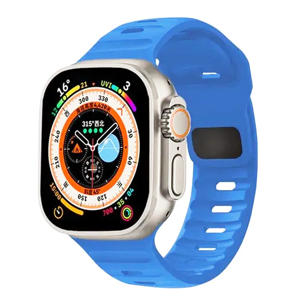 Silicone sport band for Apple Watch 49mm 45mm 44mm 46mm 42mm 40mm 41mm Correa band Apple Watch Series 9 8 7 6 5 SE Ultra 3 2 1