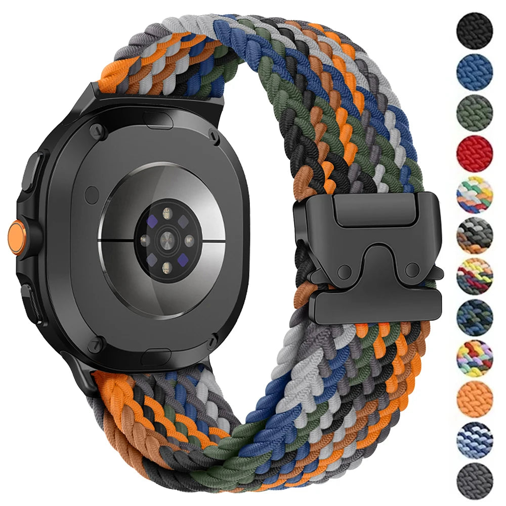 Parachute Buckle Elastic Nylon Strap for Samsung Galaxy Watch 8 40/44mm Luxury Band for Galaxy 8 Classic 46mm Sport Bracelet