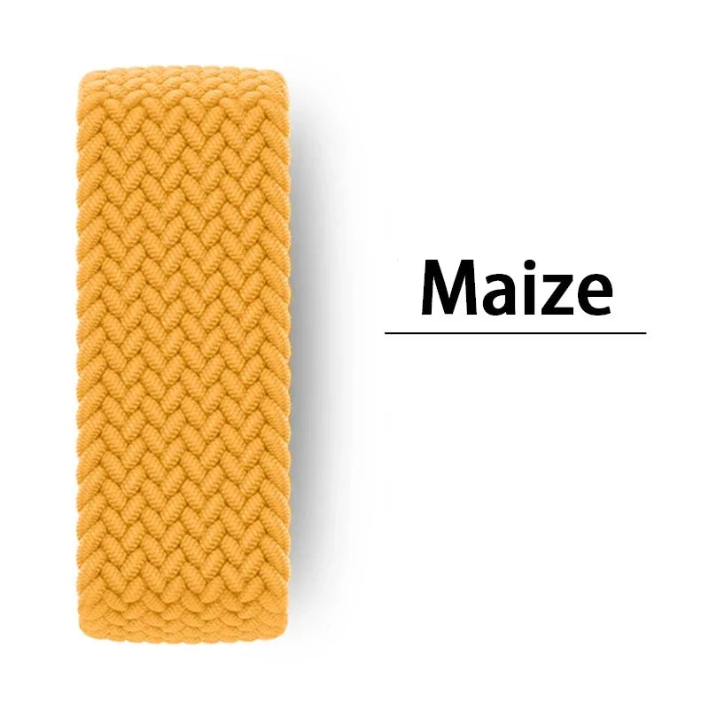 Braided Solo band For Apple Watch band 44mm 40mm 45mm 49mm 41mm Nylon Correa band Apple Watch Series 9 8 7 6 5 SE Ultra 2 3 10 11