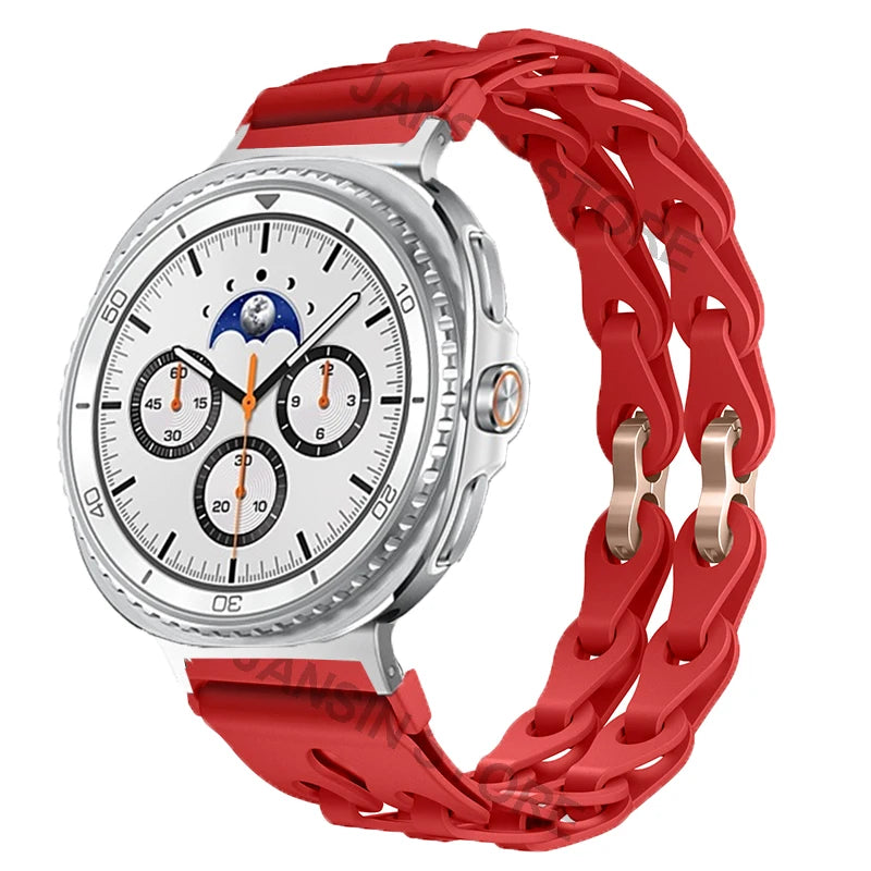 Silicone Band for Samsung Galaxy Watch 8 40mm 44mm Sports Strap Correa Wristband Breathable Bracelet For Galaxy 8 Classic 46mm