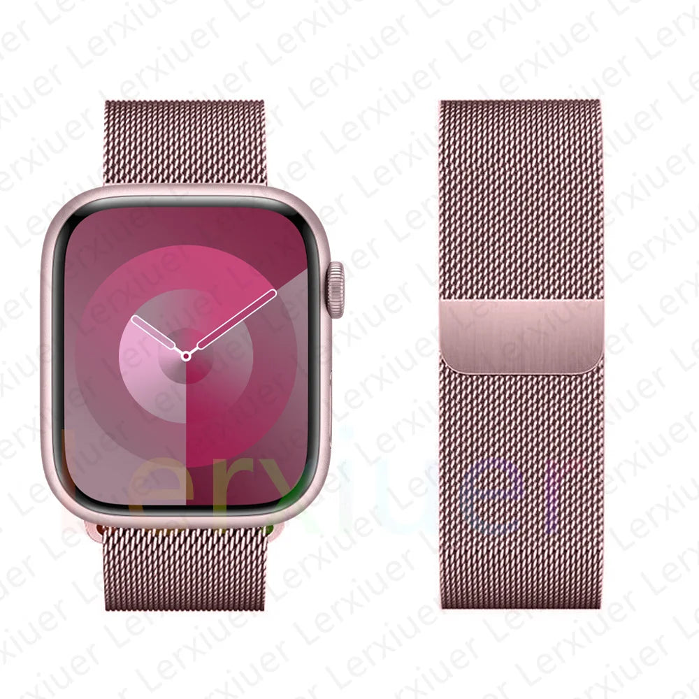 Milanese Loop band For Apple Watch band 46mm 44mm 45mm 40mm 42mm 41mm 38mm 49mm band Apple Watch Series 10 Ultra 2 9 8 SE 7 6 5