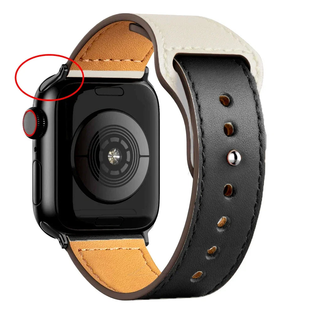 Leather band For Apple Watch 10 band 46mm 42mm 44mm 45mm 49mm 41mm 40mm correa band Apple Watch Series 8 9 3 4 5 6 SE 7 Ultra 2