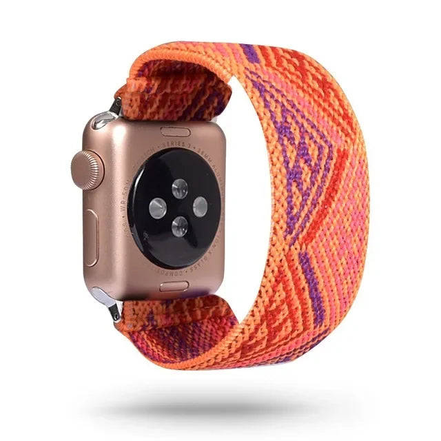 Scrunchie band for Apple Watch band 40mm 44mm 42mm 45mm 41mm 49mm Elastic solo loop band Apple Watch Series 3 SE 6 7 8 9 Ultra 2