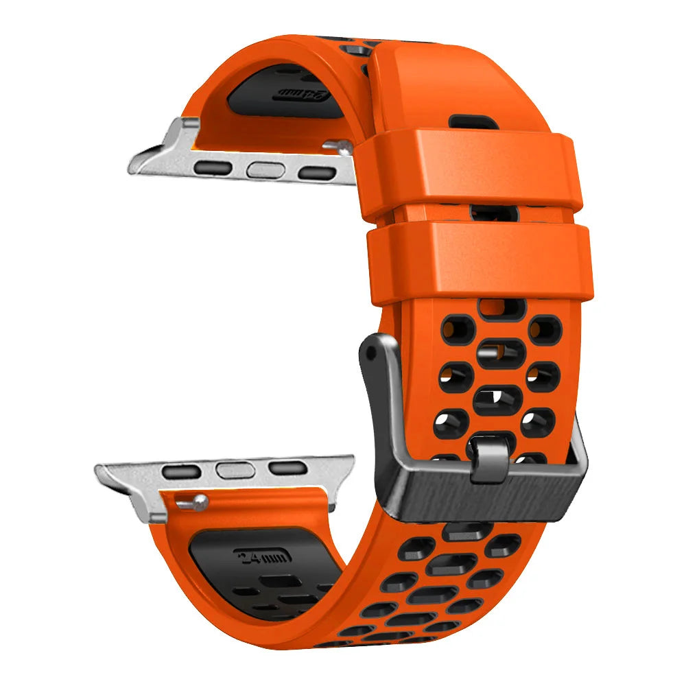 Sport Silicone band For Apple Watch Ultra 2 49mm band Wristband For Apple Watch Series 9 8 7 SE 6 45mm 44mm 42mm Accessory