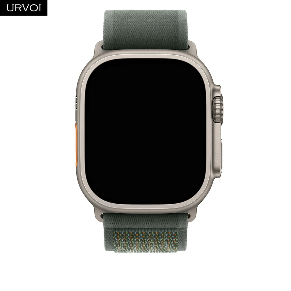 URVOI band for Apple Watch Ultra 3 2 band Series 11 10 9 nylon weave trail loop for Apple Watch lightweight pull tab closure 46mm 49mm