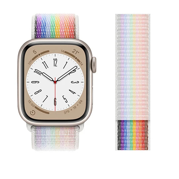 Nylon loop Correa For Apple Watch band 45mm 44mm 46mm 40mm 49mm 41mm 42mm 38mm band Apple Watch Series 6 SE 7 8 9 10 Ultra 2 bands