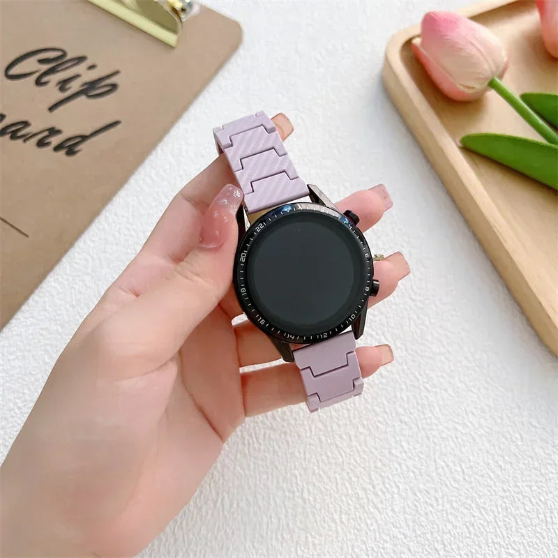 Carbon fiber strap For Samsung Galaxy 7/6/6 classic/5/pro/4/Active band 20mm 22mm bracelet Huawei watch GT 4-3-Pro-2e watchbands